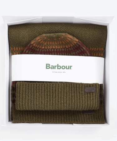 Barbour Branton Beanie & Scarf Gift Set