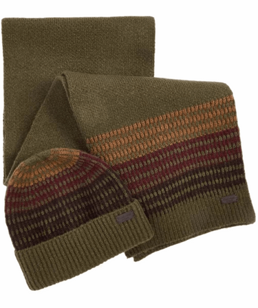 Barbour Branton Beanie & Scarf Gift Set