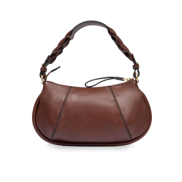 Bridge Leather Shoulder Bag In Brown 0449427J