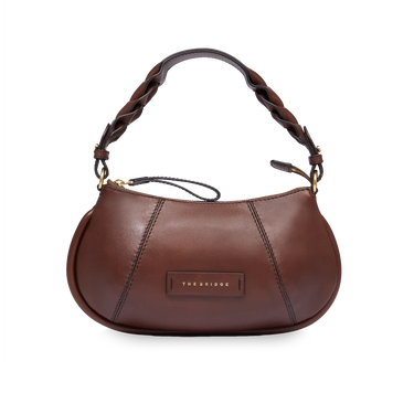 Bridge Leather Shoulder Bag In Brown 0449427J