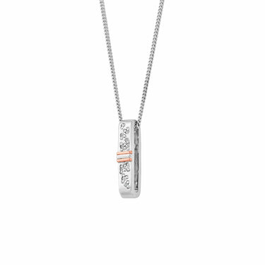 Clogau Cariad Sparkle Silver Drop Pendant 3SCCBP01