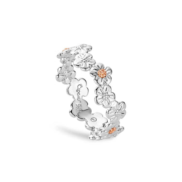 Clogau Forget Me Not Silver Ring 3SFMN0748