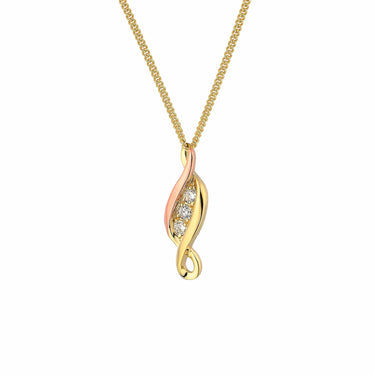 Clogau Past Present Future Gold and Diamond Pendant
