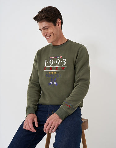 Crew Clothing 1993 Graphic Embroidered Crew Neck Sweatshirt