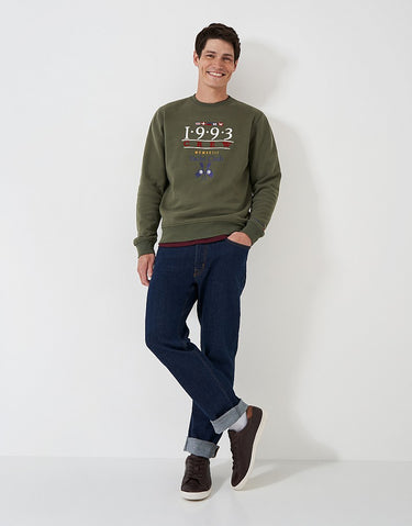 Crew Clothing 1993 Graphic Embroidered Crew Neck Sweatshirt