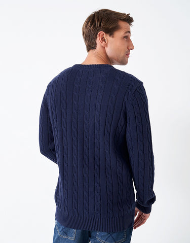 Crew Clothing Oarsman Cable Knit Crew Neck Jumper