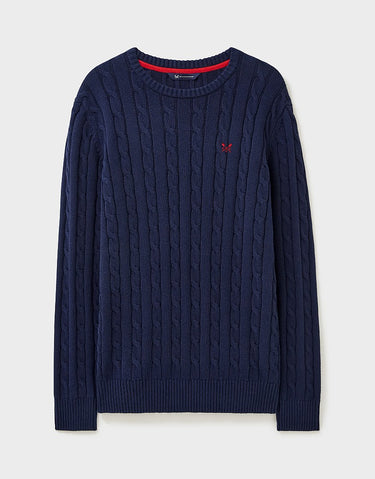 Crew Clothing Oarsman Cable Knit Crew Neck Jumper