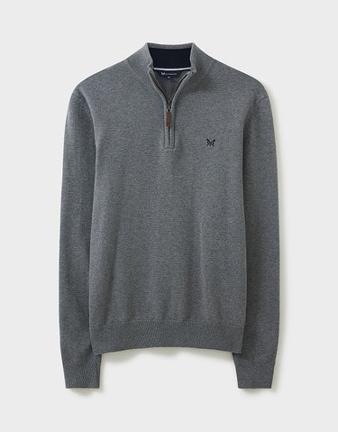 Crew Clothing Organic Cotton Half Zip Knit Jumper