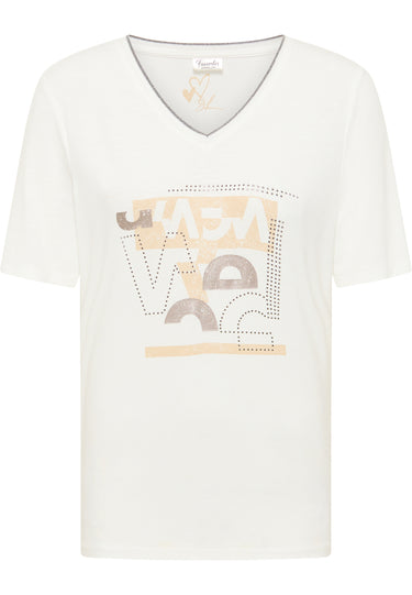 Barbara Lebek Embellished Motif T-Shirt - Off White