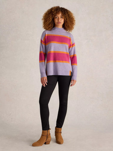 White Stuff Holly Stripe Cashmere Jumper