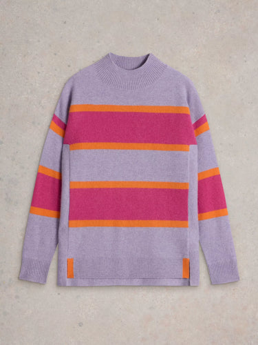 White Stuff Holly Stripe Cashmere Jumper