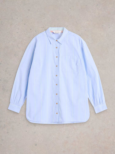 White Stuff Laurel Longline Cotton Shirt