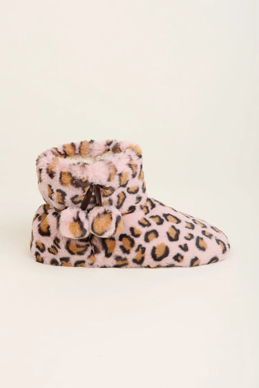 Brakeburn Leopard Bring Me Coffee Slipper Boots