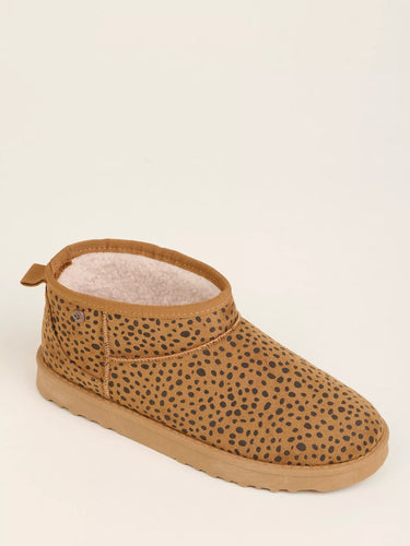 Brakeburn Leopard Spot Faux Suede Slippers