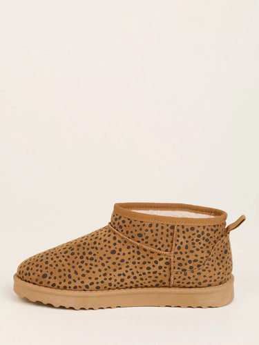 Brakeburn Leopard Spot Faux Suede Slippers