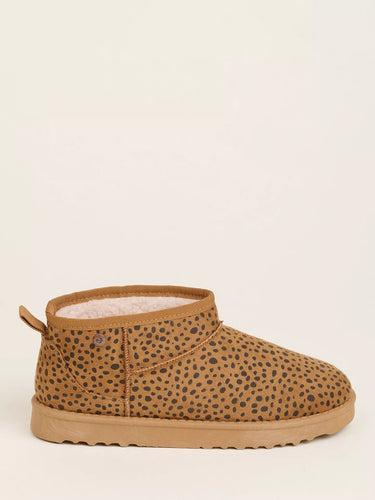 Brakeburn Leopard Spot Faux Suede Slippers