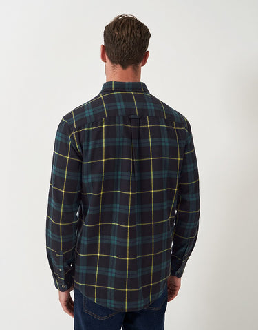 Crew Clothing Long Sleeve Cotton Flannel House Check Shirt