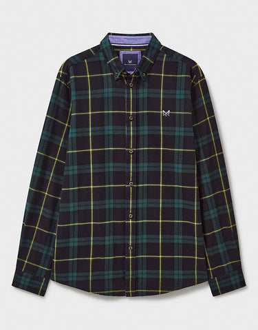 Crew Clothing Long Sleeve Cotton Flannel House Check Shirt