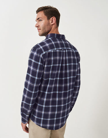 Crew Clothing Long Sleeve Cotton Flannel House Check Shirt