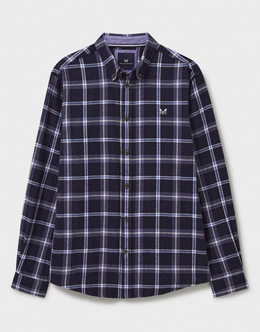 Crew Clothing Long Sleeve Cotton Flannel House Check Shirt