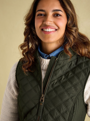 Joules Classic Minx Gilet in Rosemary Green