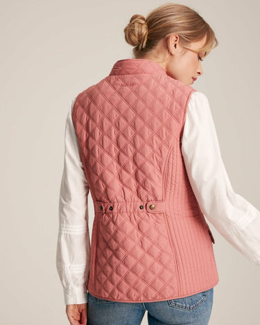 Joules Minx Quilted Gilet Bridal Rose