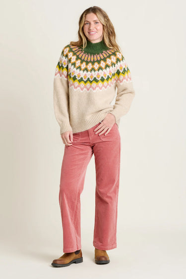 Brakeburn Oat Chunky Knitted Fairisle Jumper