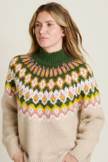 Brakeburn Oat Chunky Knitted Fairisle Jumper