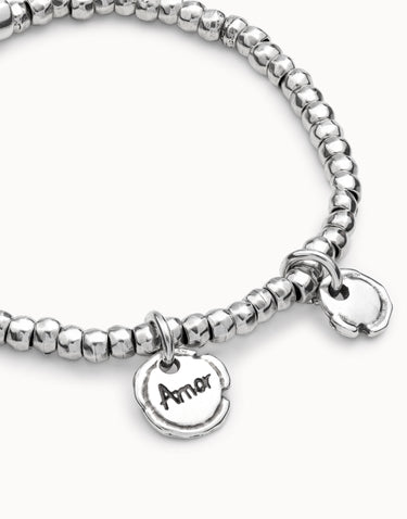 UNOde50 Elasticated Sterling Silver Plated Bracelet PUL1596MTL0000