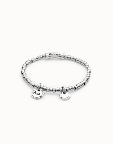 UNOde50 Elasticated Sterling Silver Plated Bracelet PUL1596MTL0000