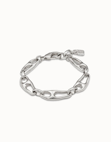 UNOde50 Silver Plated Link Bracelet with Carabiner Clasp PUL2034MTL0000M