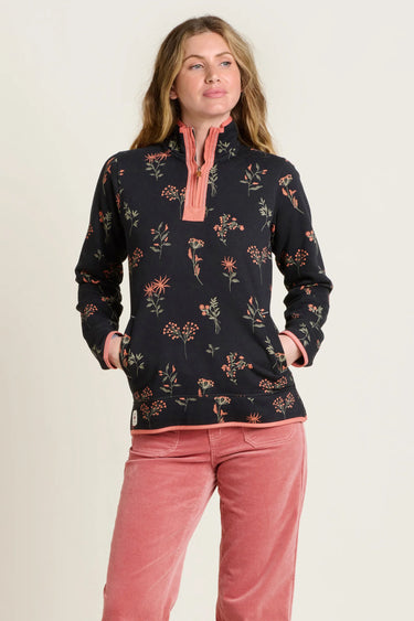 Brakeburn Printed Quarter Zip Sweatshirt