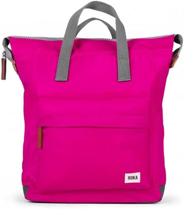 A Roka London Bags Roka Bantry B Small Sustainable Nylon Bag with a grey handle.