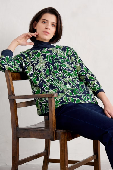 Seasalt Living Canvas Top in 'Inked Foliage'