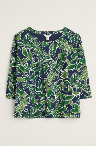 Seasalt Living Canvas Top in 'Inked Foliage'