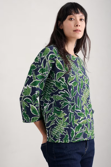 Seasalt Living Canvas Top in 'Inked Foliage'