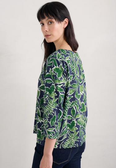 Seasalt Living Canvas Top in 'Inked Foliage'