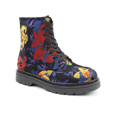 Heavenly Feet Justina2 Floral Velour Boots