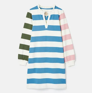 Joules Multi Striped Sophia Rugby Shirt Dress