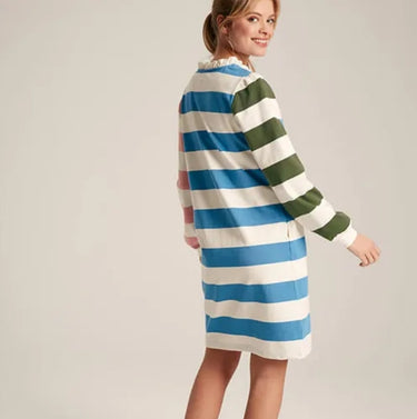 Joules Multi Striped Sophia Rugby Shirt Dress