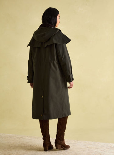 Joules Highbridge Khaki Green Waterproof Longline Coat with Hood