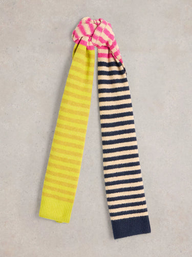 White Stuff Stripe Knitted Scarf