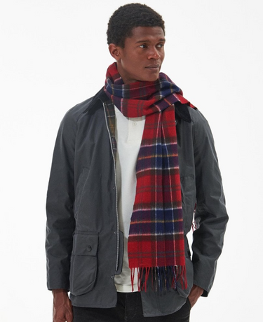 Barbour Merino Cashmere Tartan Scarf