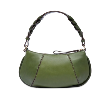 The Bridge Leather Shoulder Bag in Green 0449427J