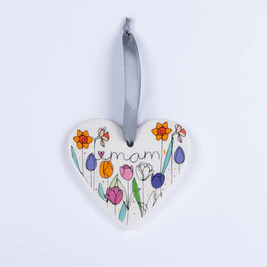 Belly Button Ceramic Hanging Heart with Mam design