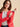 Brakeburn Frill Neck Cardigan in Red
