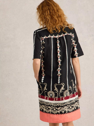 White Stuff June Short Sleeve Linen Dress