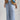 White Stuff Ally Linen Wide Leg Trousers in Blue Multi