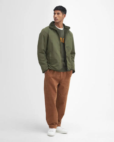 Barbour Men's Reversible Fleece Jacket in Fern