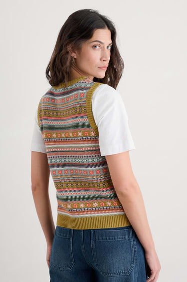 Seasalt Cove Cottage Fair Isle Multicoloured Knitted Vest